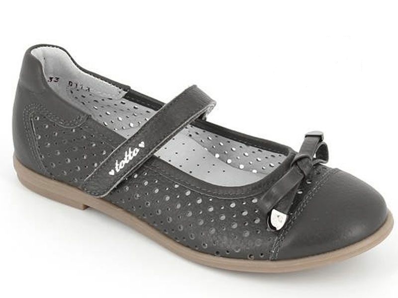 Туфли школьные для девочки 30001/3-КП-721 (серый) фото 1