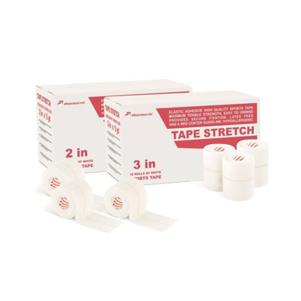 Тейп эластичный Pharmacels Tape Stretch (5см*4,5м) белый фото 1