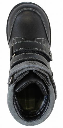 Ботинки осенние черно-серые 23-288  фото 4