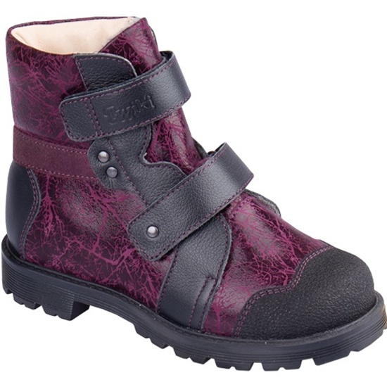 Ботинки осенние ортопедические утепленные (шерсть), цв. темно-лиловый TW-511-14 фото 1