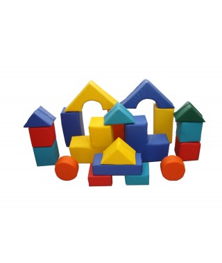 Набор строительный из 20 элементов МИНИ (куб 20*20*20) фото 1
