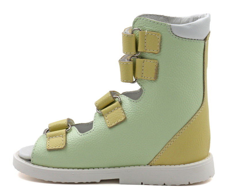 Сандалии ортопедические с высоким берцем Ортомода 2139-ХМ-019 кожаные с липучками  фото 4